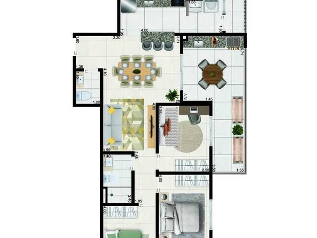 #P46TRM3 - Apartamento para Venda em Praia Grande - SP - 3